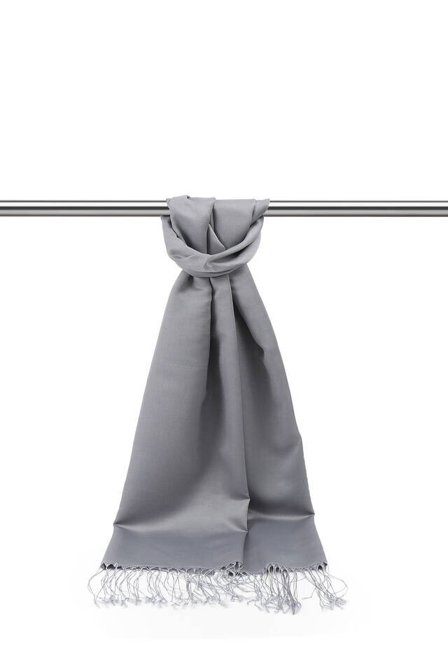 Silver Smoked Silk Look Scarf - 2