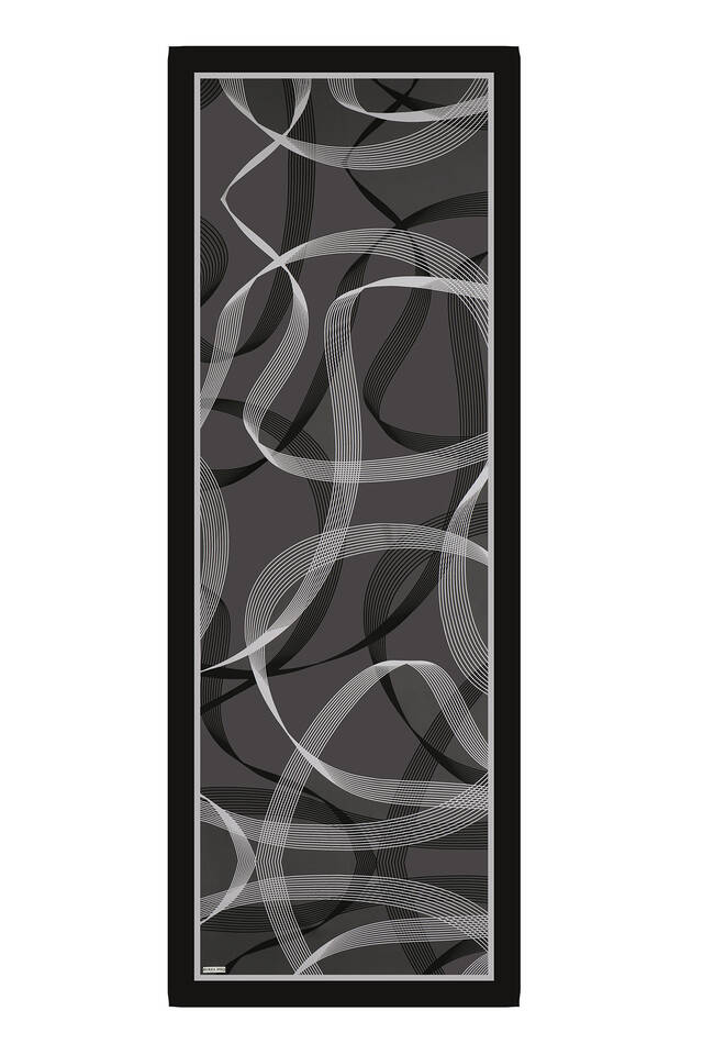 Smoked Carousel Pattern Twill Silk Scarf - 4