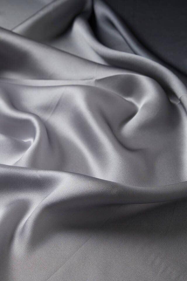 Smoked Gray Gradient Sura Silk Square Scarf - 3