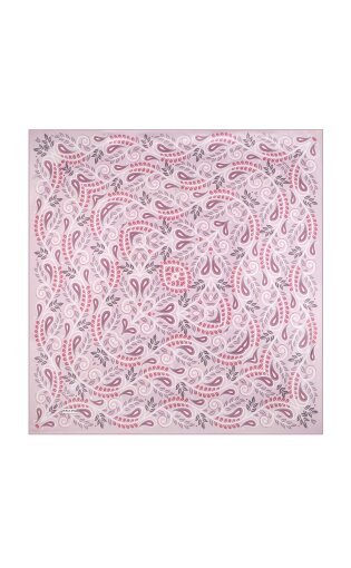 Lilac Virgo Pattern Twill Silk Scarf 