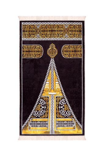 Black Sponge Velvet Prayer Rug 