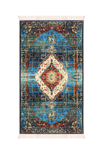 Blue Sponge Velvet Prayer Rug 