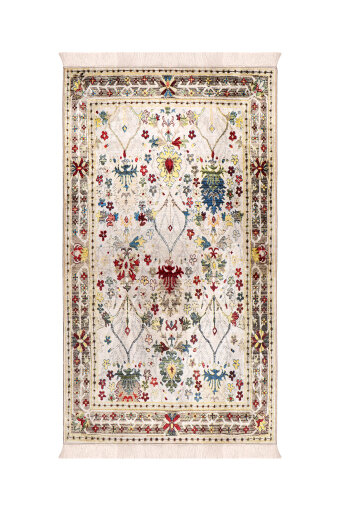 Cream Sponge Velvet Prayer Rug 