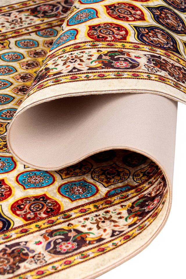 Gold Sponge Velvet Prayer Rug - 3