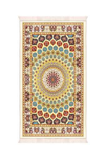 Gold Sponge Velvet Prayer Rug 