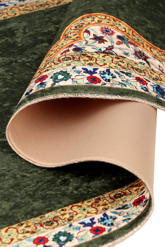 Khaki Sponge Velvet Prayer Rug - 3