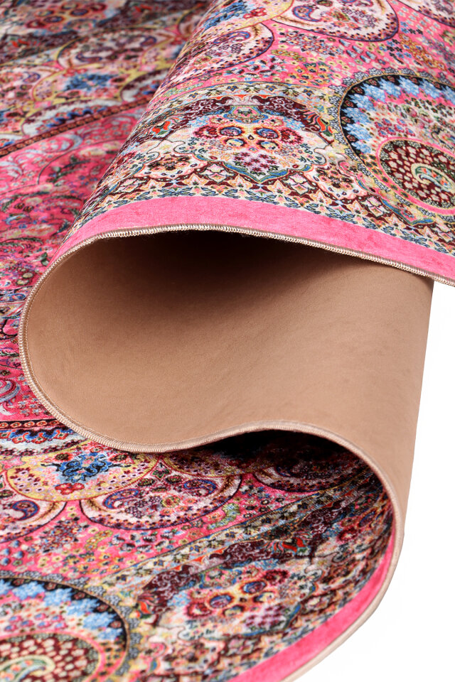 Pink Sponge Velvet Prayer Rug - 3