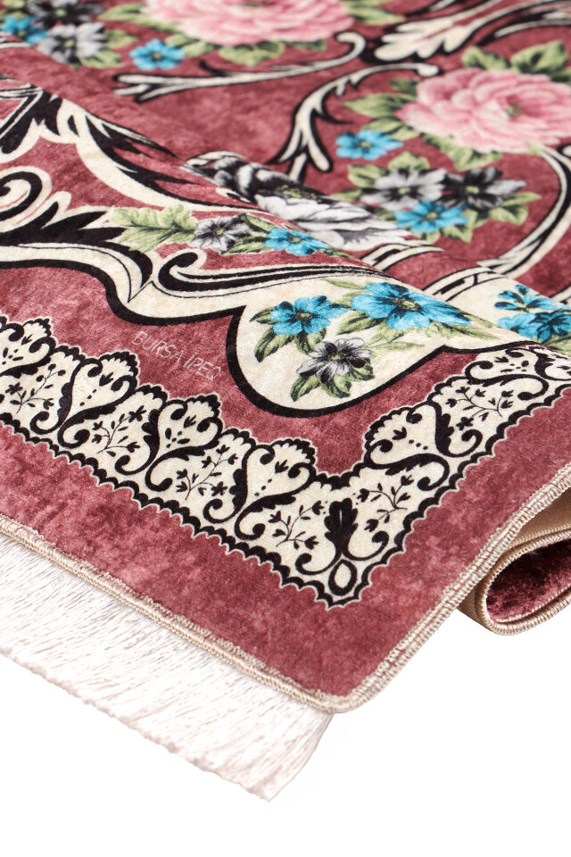 Velvet Prayer Rug with Dusty Rose Sponge - 2