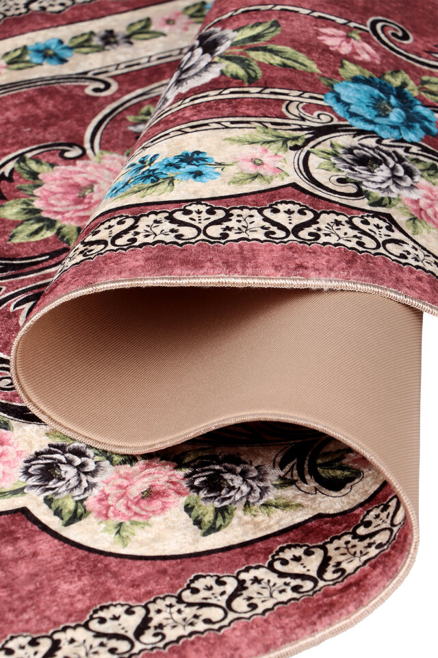Velvet Prayer Rug with Dusty Rose Sponge - 3
