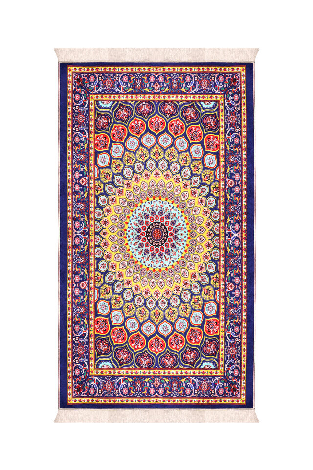 Saxe Sponge Velvet Prayer Rug - 1