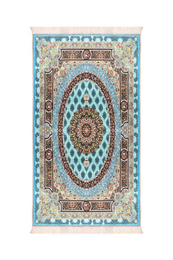 Turquoise Sponge Velvet Prayer Rug 