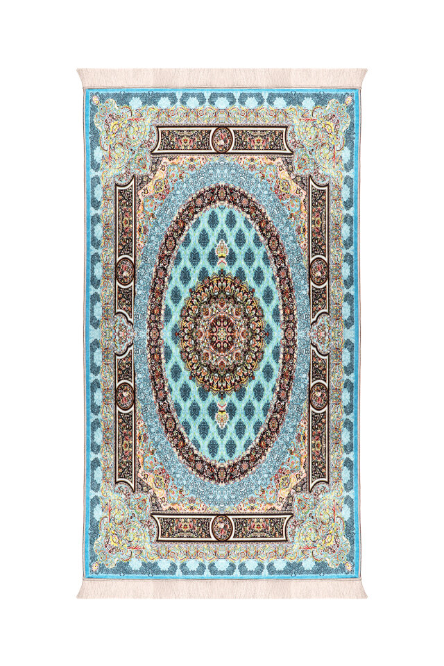 Turquoise Sponge Velvet Prayer Rug 