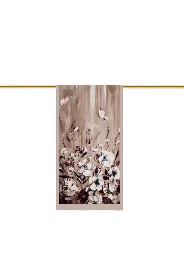 Stone Anemone Pattern Silk Foulard - 2