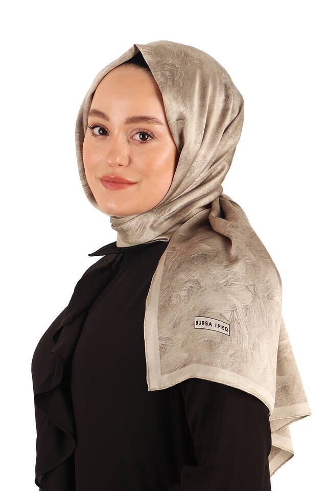 Stone Brush Pattern Silk Scarf - 3