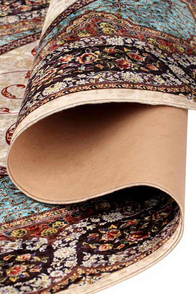 Bej Süngerli Kadife Seccade - 3