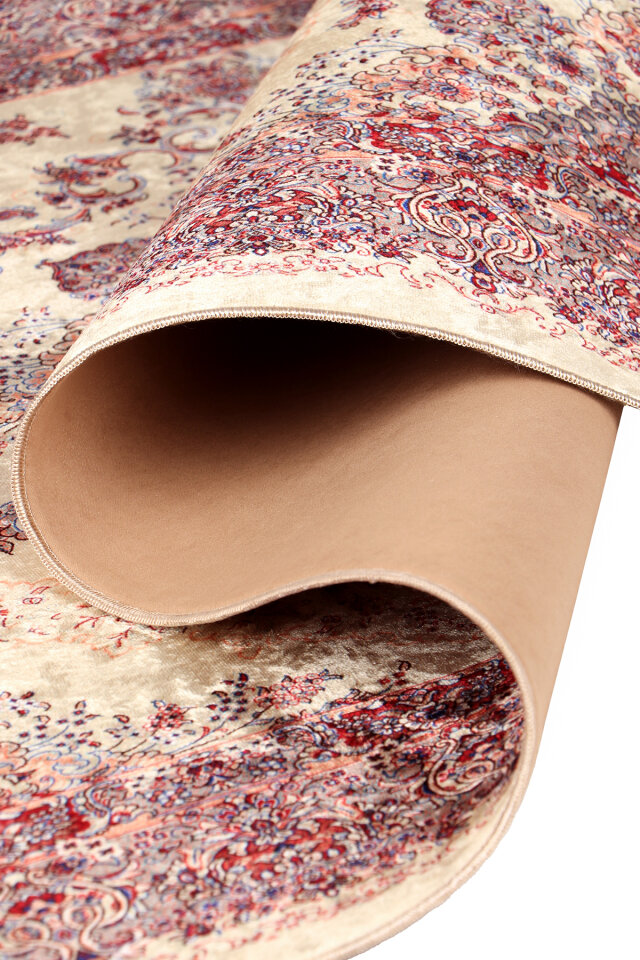 Pembe Süngerli Kadife Seccade - 3