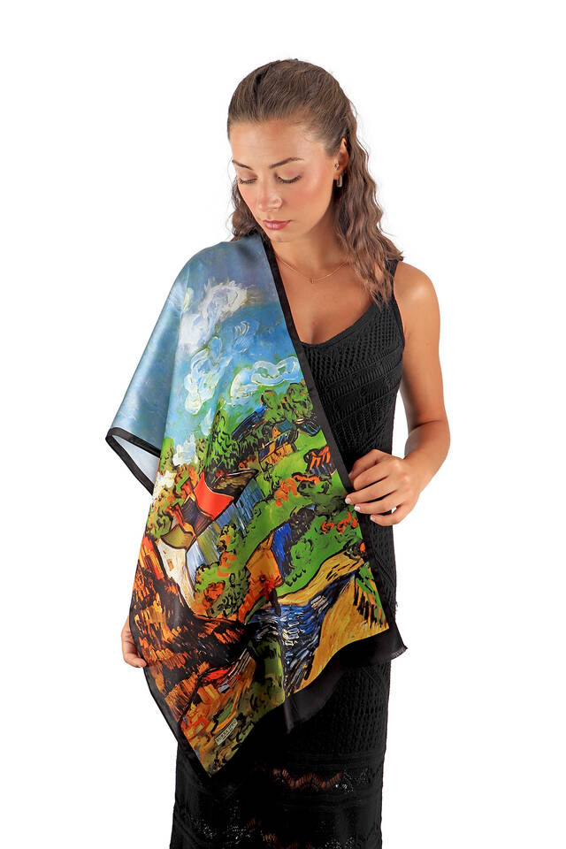 Taba Home Pattern Silk Foulard - 2