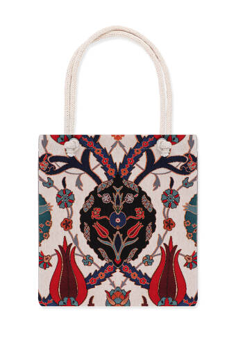Tile Tulip Pattern Tapestry Shoulder Bag 