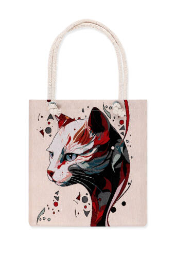 Cat Pattern Tapestry Shoulder Bag 