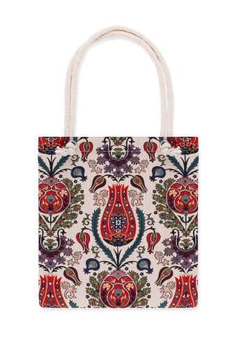 Tulip Pattern Tapestry Shoulder Bag 