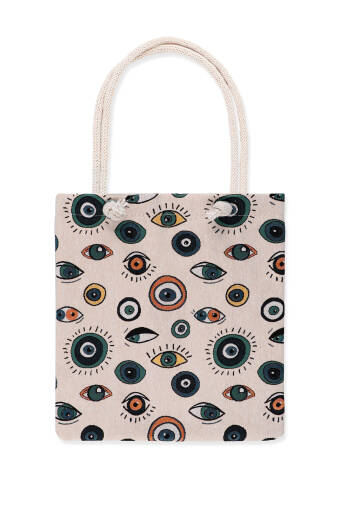 Eye Pattern Tapestry Shoulder Bag 