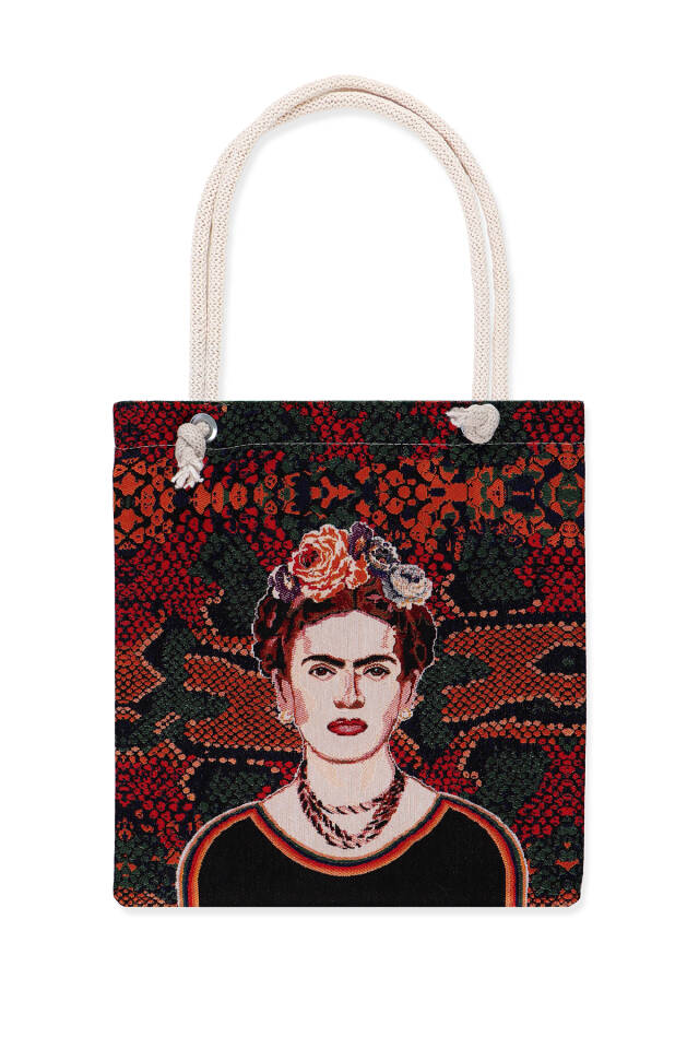 Frida Pattern Tapestry Shoulder Bag - Bursa İpek