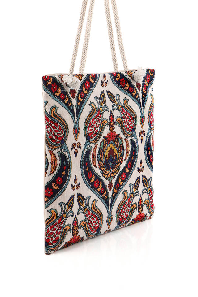 Candlestick Tulip Pattern Tapestry Shoulder Bag - 2