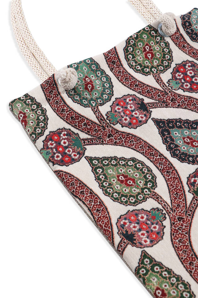 Ivy Pattern Tapestry Shoulder Bag - 3