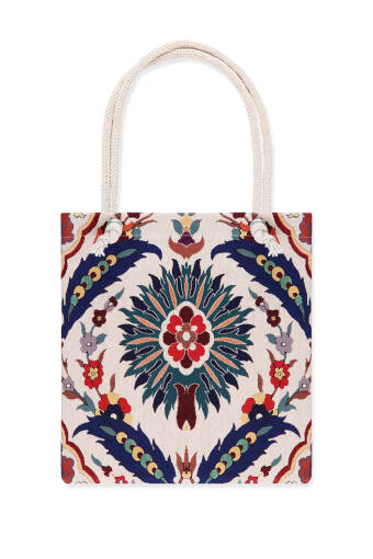 Feather Pattern Tapestry Shoulder Bag 