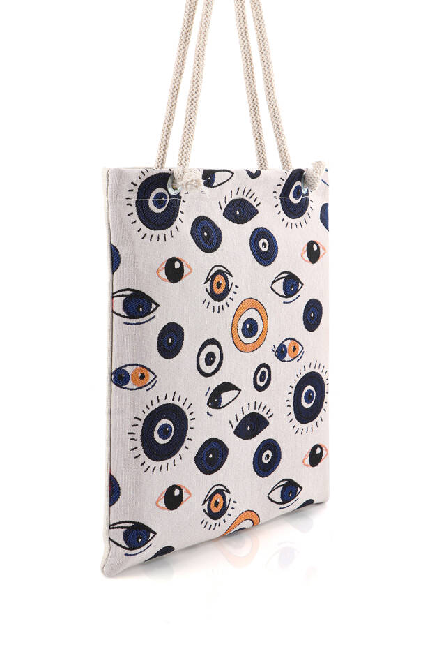 Eye Pattern Tapestry Shoulder Bag - 2