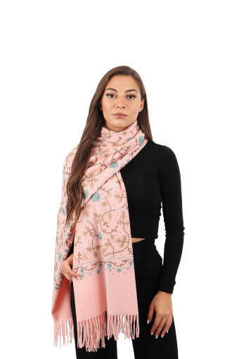 Powder Stone Embroidered Winter Shawl 