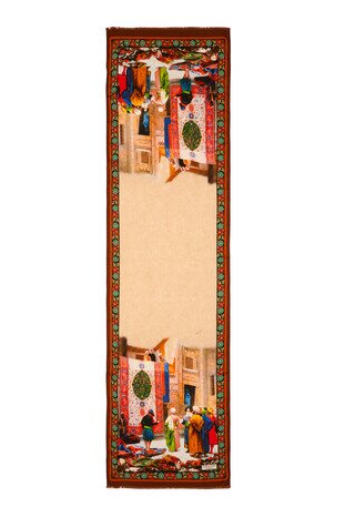 Tile Carpet Merchants Silk Painting Foulard - Thumbnail
