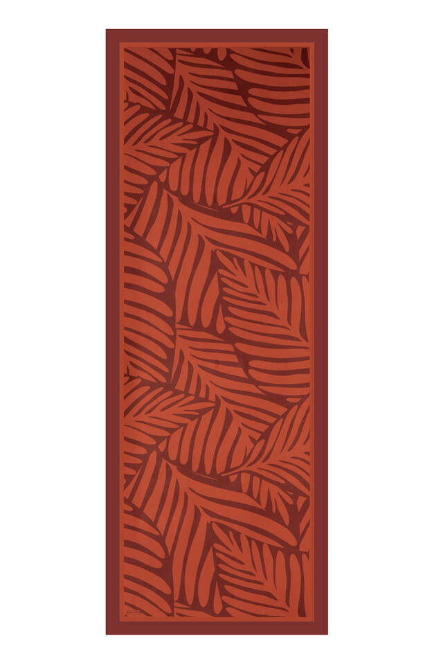 Tile Crop Pattern Twill Silk Scarf - 4