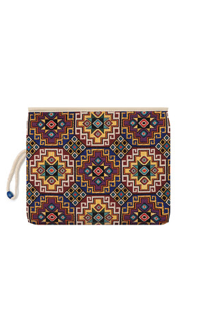 Tile Pattern Tapestry Handbag - Thumbnail