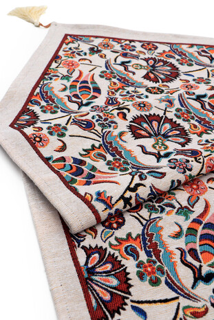 Tulip Carnation Pattern Tapestry Runner - Thumbnail