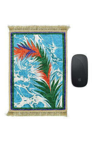 Turquoise Decorative Small Carpet Mousepad 