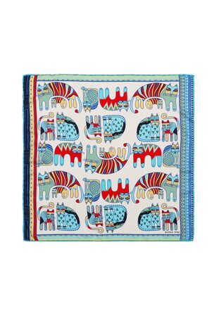 Turquoise Mint Patterned Silky Pocket Square 