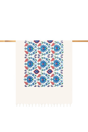 Turquoise Red Printed Carnation Pattern Loincloth 