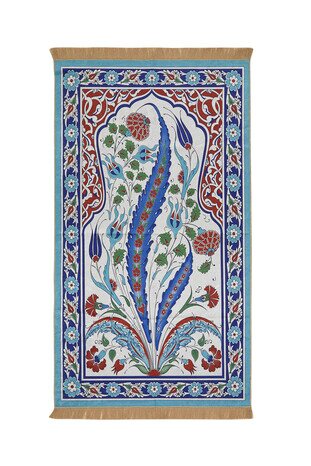 Turquoise Velvet Carpet Prayer Rug 