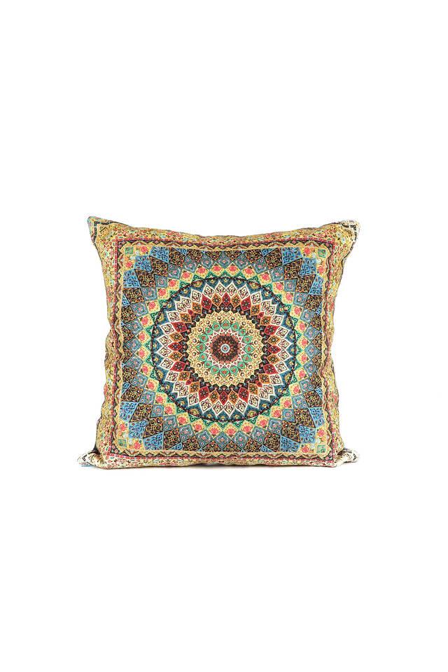 Turquoise Velvet Throw Pillow - Bursa İpek