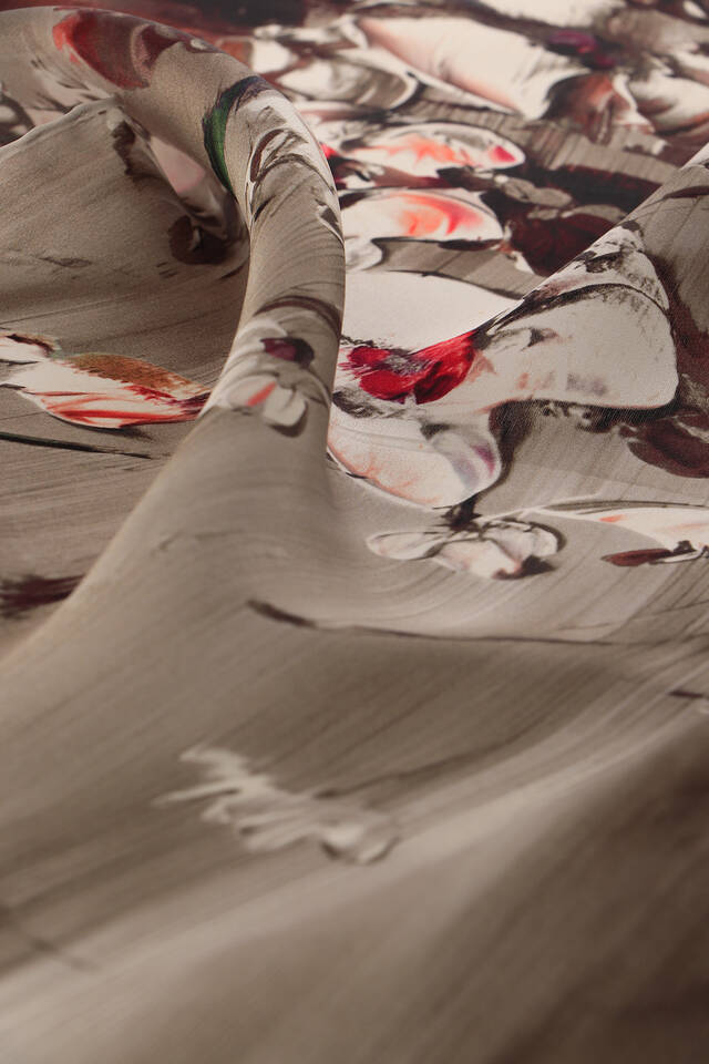 Vizon Anemon Desen İpek Mendil - 3