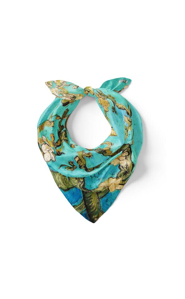 Water Green Almond Blossom Silk Pocket Square - 2