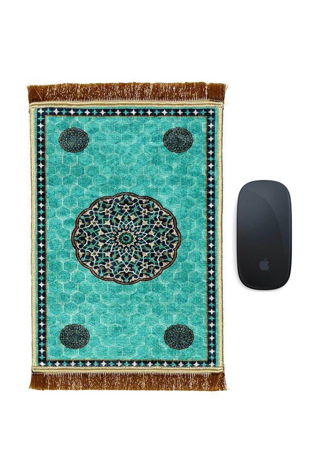 Water Green Decorative Small Carpet Mousepad - Bursa İpek