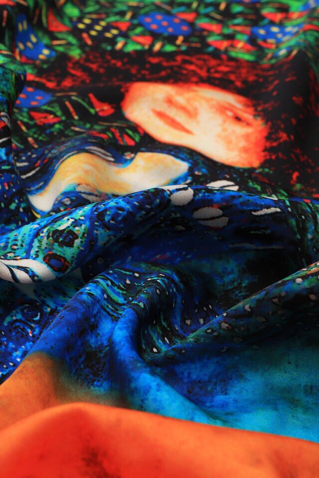 Water Green Emile Flöge Silky Pocket Square - 3