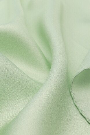 Water Green Solid Color Twill Silk Square Scarf - Thumbnail
