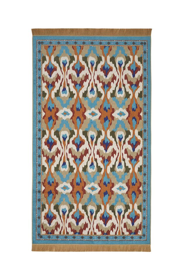 Water Green Velvet Carpet Prayer Rug 