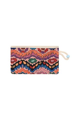 Wave Pattern Tapestry Wallet - Thumbnail