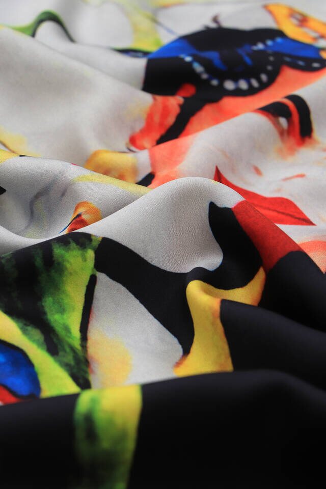 White Frida Silky Pocket Square - 3