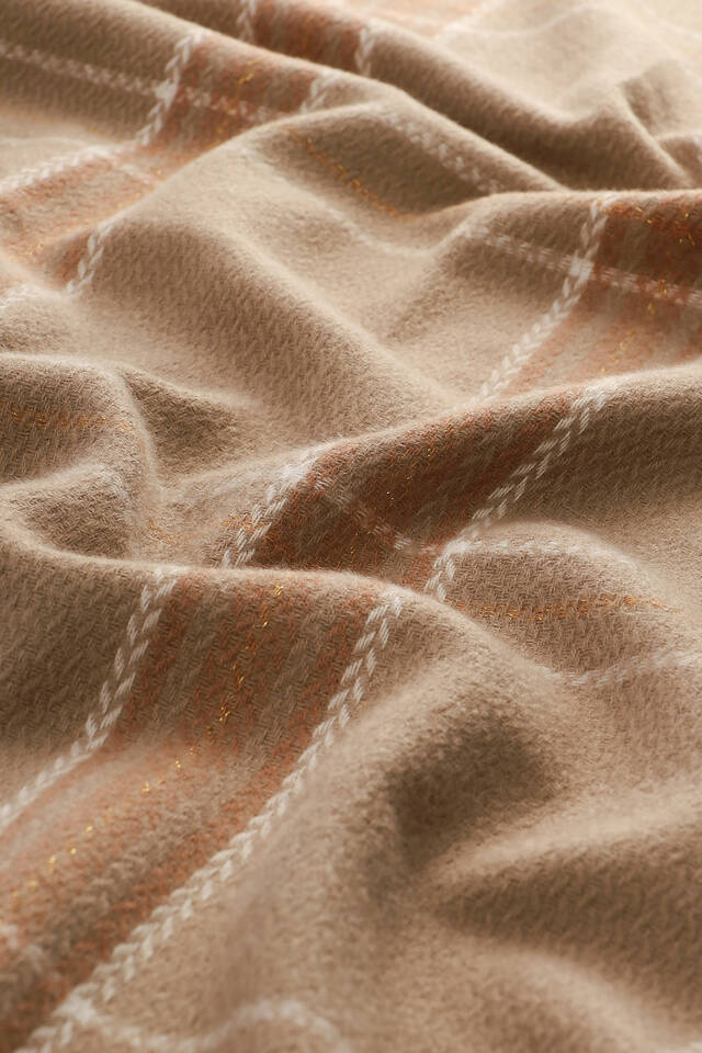 Winter Shawl with Milky Coffee Pattern - 4