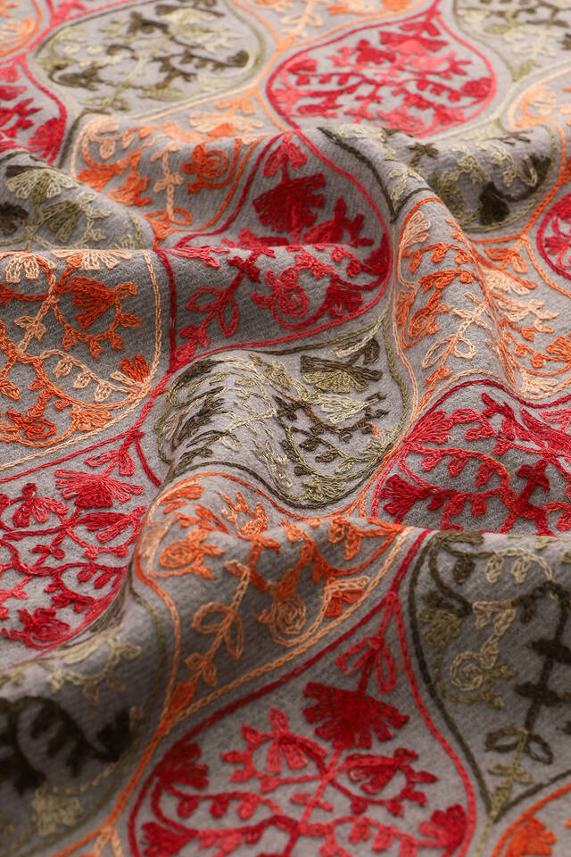 Winter Shawl with Silver Embroidery - 4